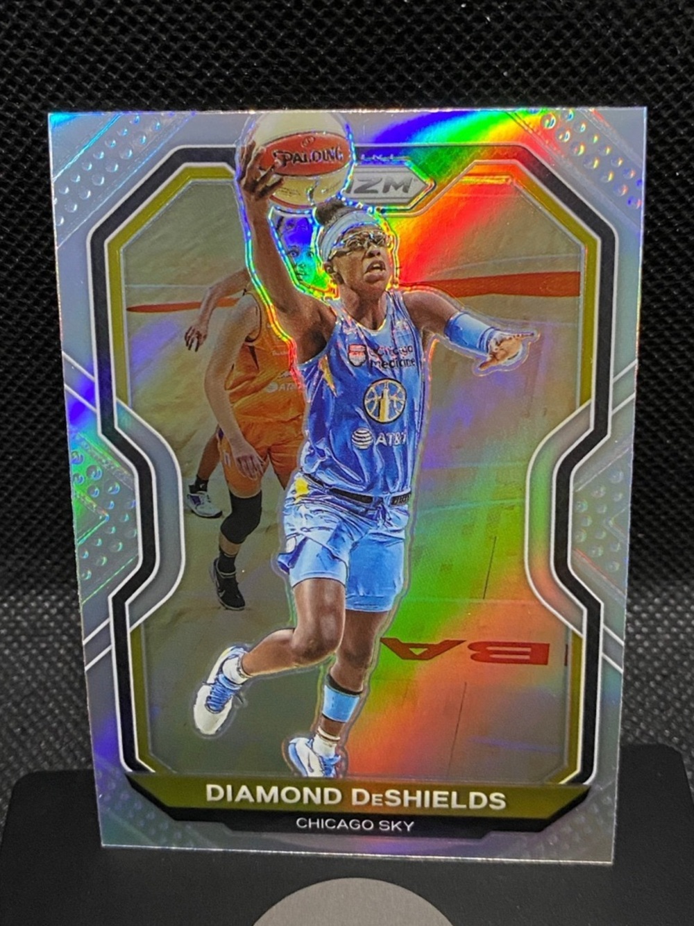 #72 Diamond DeShields Silver 2021 WNBA Panini Prizm Basketball Chicago Sky Card
